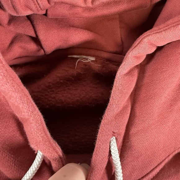 Nike Solo Swoosh Fleece Hoodie Men's Medium Coral Pullover Heavyweight Loose Fit - Picture 4 of 9